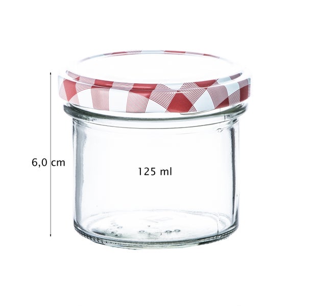 Einmachglas 125 ml mit Deckel, Höhe 6,0 cm