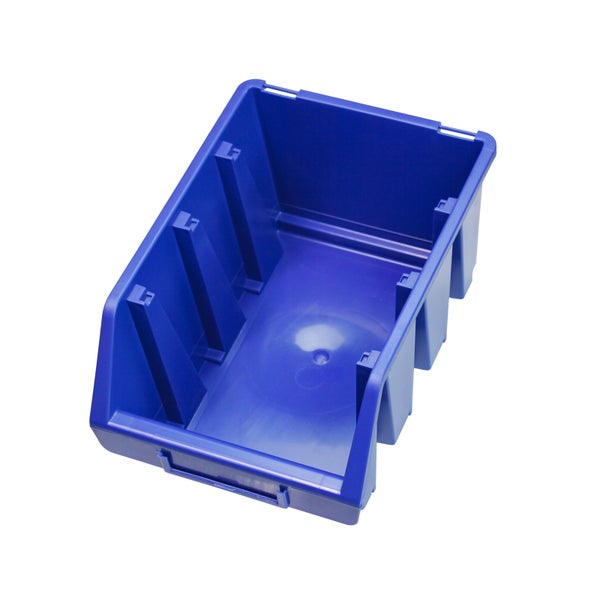 PROREGAL Sichtlagerbox 3 | HxBxT 12,6x17x24cm | Polypropylen | Blau
