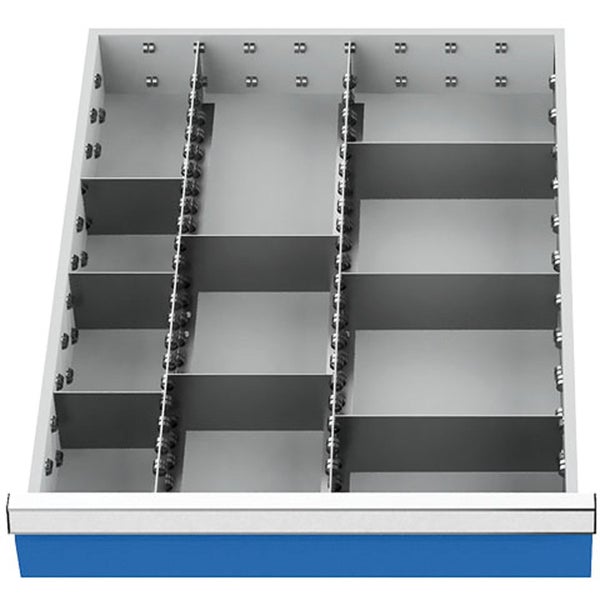 Bedrunka+Hirth Schubladeneinteilung R 18-24 mit Metalleinteilung für Front 150 mm BxT 450 x 600 mm  - 117A