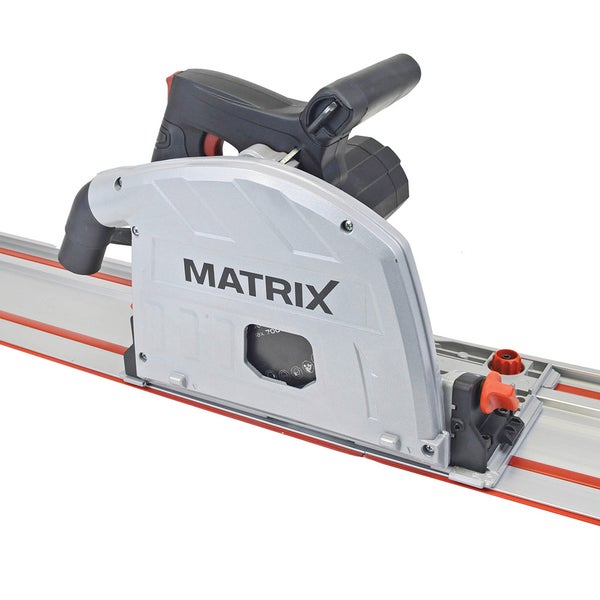 Handkreissäge Matrix TRS 1400-64 | 1400W Tauchsäge mit Führungsschiene & Absaugadapter