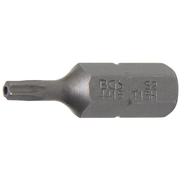 BGS Bit Antrieb Außensechskant 8 mm (5/16) T-Profil (für Torx) mit Bohrung T15 - 4415