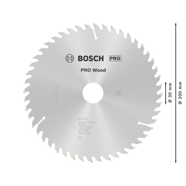 Bosch Pro Holzsägeblatt, 200 mm Durchmesser