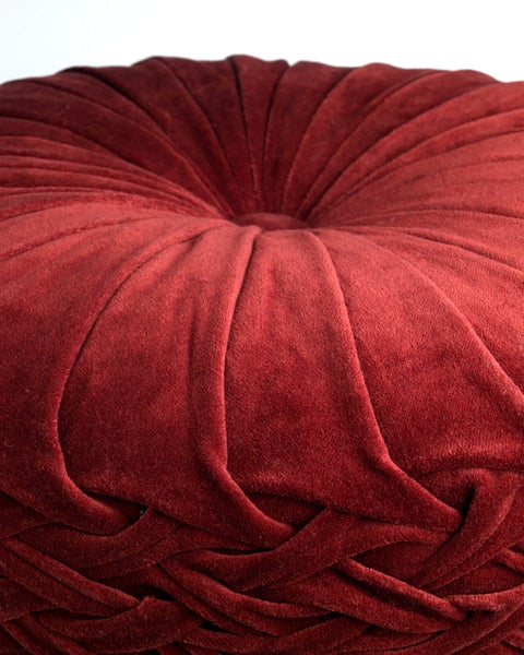 KAJA - Dekokissen Samt Merlot 40 cm