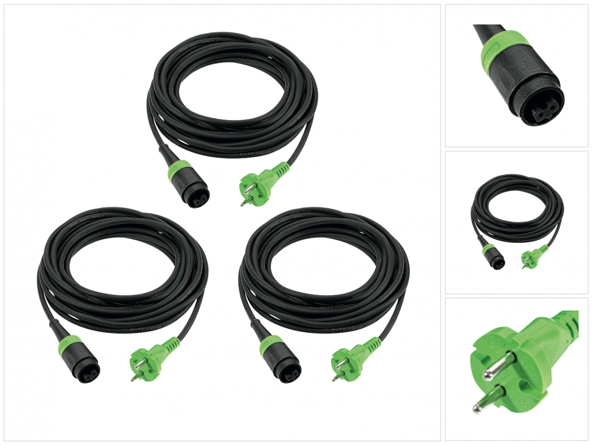 3 x Festool Plug it Kabel H 05 RN-F 2x1 4m 240 V ( 499851 )