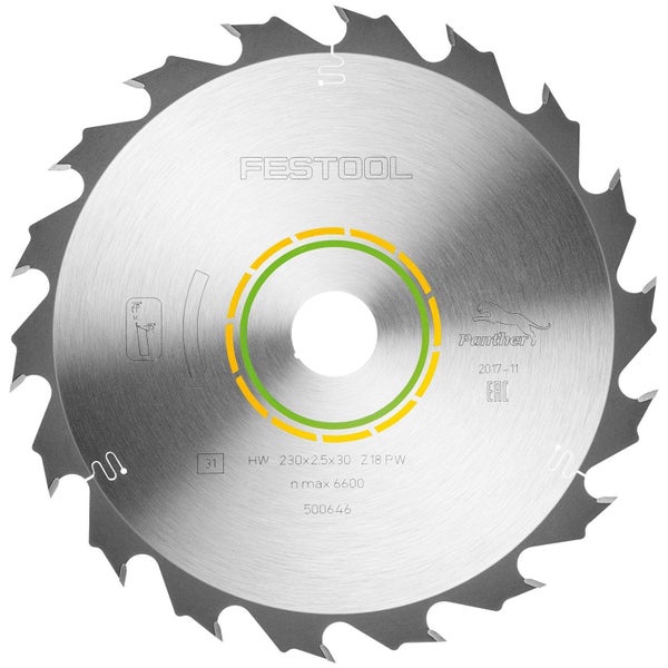 Festool Sägeblatt mit 230 x 2,5 x 30 Millimetern und 18 Zähnen