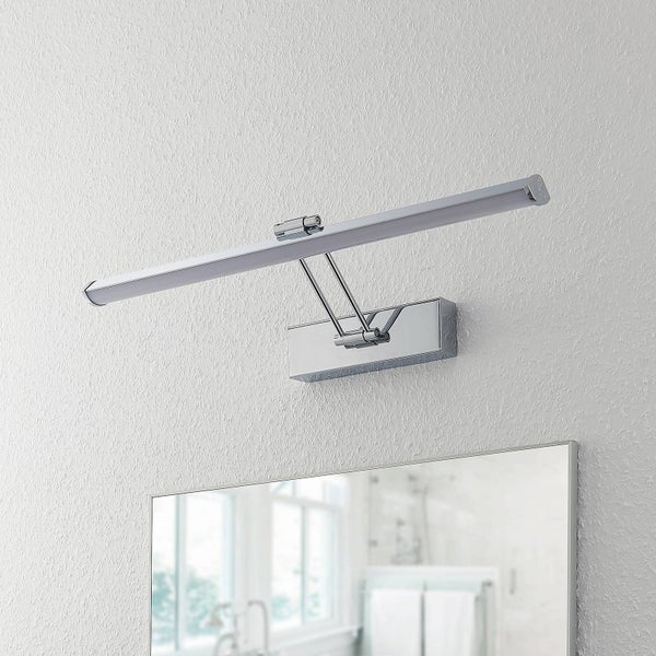 Lindby LED Wandleuchte, Wandlampe Bad Sanya (spritzwassergeschützt (Modern) in Chrom aus Metall (1 flammig ) - Wandleuchten Spiegelleuchte Badezimmer Wandbeleuchtung Badezimmerleuchte