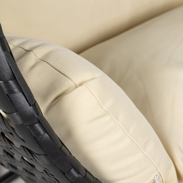 Home Deluxe Polyrattan Hängesessel TWIN DELUXE - nur Korb und Kissen | Hängekorb, Hängestuhl, Gartenmöbel, Gartenschaukel, Rattanmöbel