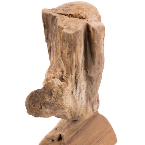 Skulptur  Roots 40 Teakwurzel Treibholz Unikat, auf Sockel naturfarben