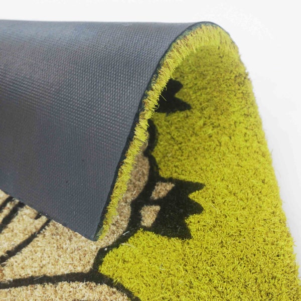 Fußmatte mit Pflanzenmotiv und rutschfester Rückseite