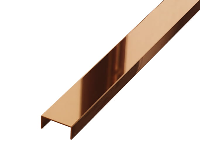 Edelstahl U-Profil für Wand und Boden