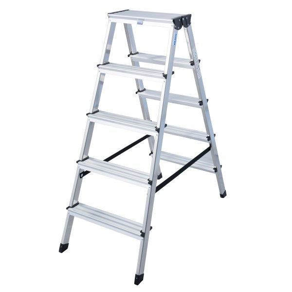 Aluminium Stufenleiter mit fünf Stufen für sicheren Stand