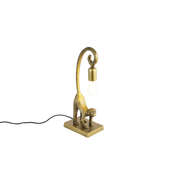 Vintage Tischlampe Messing - Monkey Hale