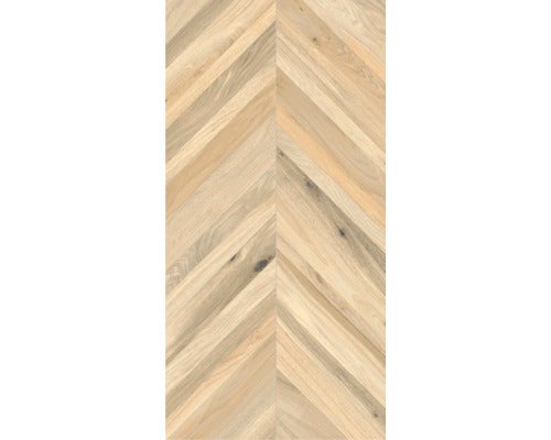 Parkettboden im Fischgrätmuster aus Holz