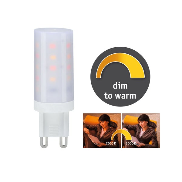 Standard 230V LED Stiftsockel G9 1er-Set 270lm 4W Dim to warm dimmbar Klar