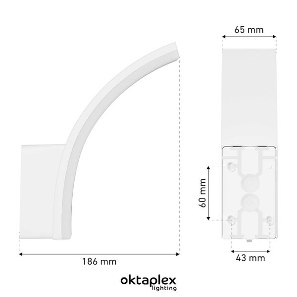 Pablo LED Wandleuchte warmweiss 3000K mit 3 Leuchtstufen für Außenbeleuchtung IP65 230V Außenlampe weiß