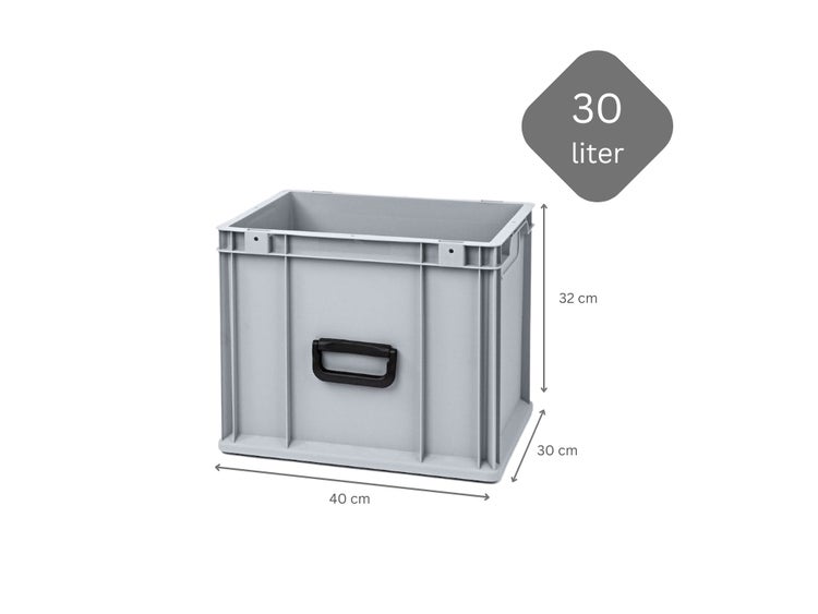PROREGAL Spar Set 10x Eurobox Nextgen Portable Uno HxBxT 32 x 30 x 40 cm 30 Liter Eurobehälter Transportbox Transportbehälter Stapelbehälter