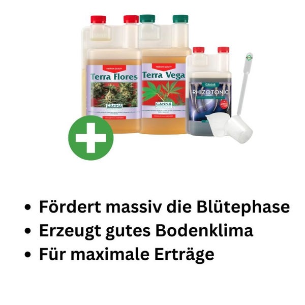 Canna Terra 3-Teiliges Dünger Set L – Komplettes Nährstoffprogramm für gesundes Wachstum und üppige Blüten