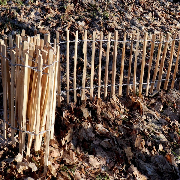 Holzzaun zur Abgrenzung im Garten