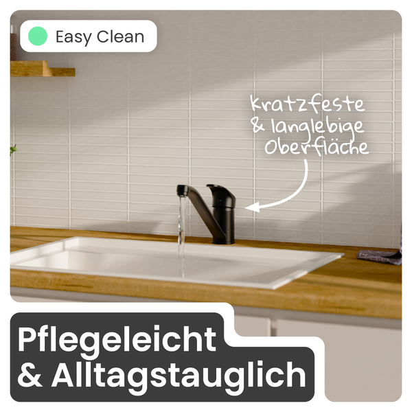 Küchenspüle mit Armatur und Merkmalen für einfache Reinigung und Alltagstauglichkeit