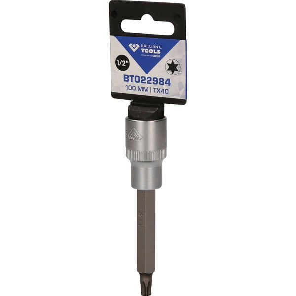 BRILLIANT TOOLS 1/2 Torx-Bit-Stecknuss 100 mm lang T40 - BT022984