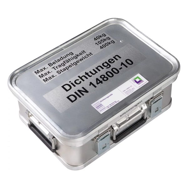 MUNK Rettungstechnik Aluminium Kasten 600x400x150mm mit Deckel, Beschriftung Dichtungssatz
