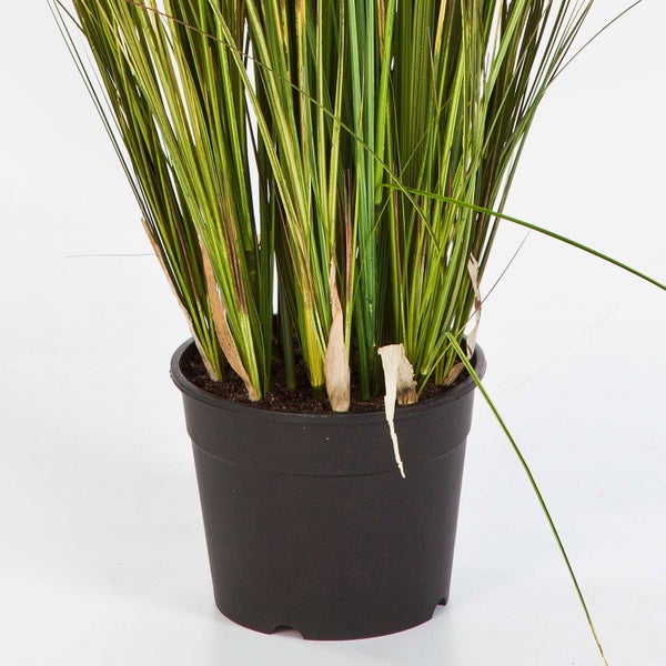 Kunst Seychellengras SATRIO, 455 Halme, grün-gelb - braun, 90cm - Grasbüschel - Kunstpflanze