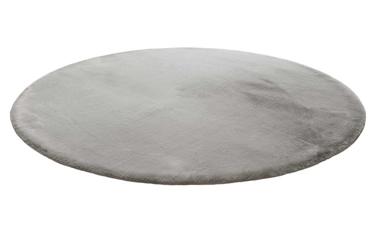 Teppich Rund Grau kuschelig & flauschig Vita Homie Living 100 cm rund