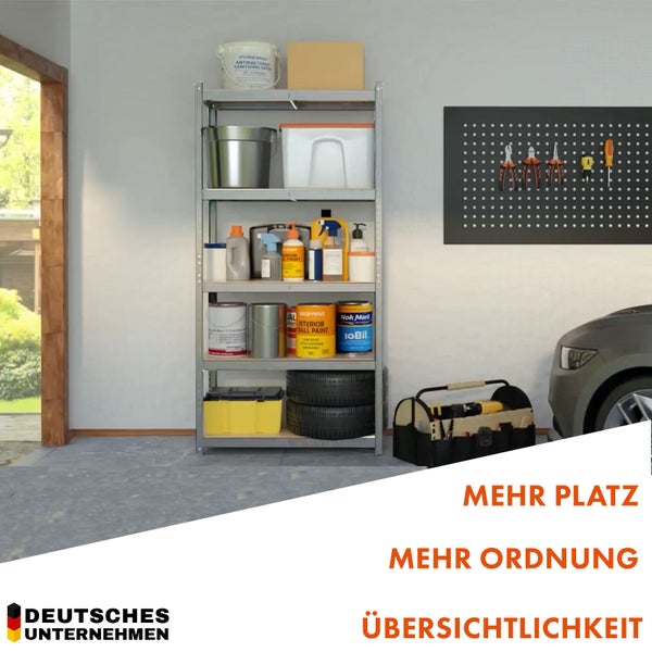 FLOORDIREKT Schwerlastregal Rhino - bis 1050 kg - Pulverbeschichtet - 180 x 90 x 45 cm Verzinkt