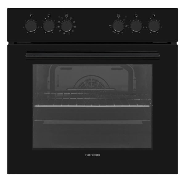 Telefunken ECHS65A-B2 Einbauherd-Set Elektro-Herd-Kochfeld-Kombi Backofen & Glaskeramik-Kochfeld Hot Air Shield