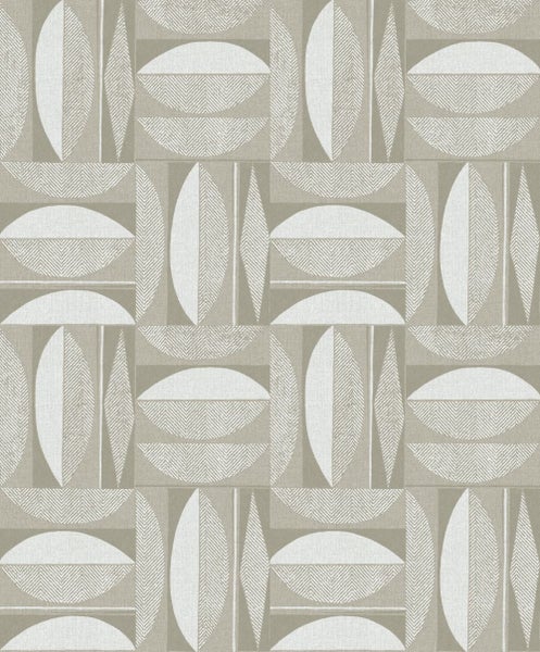 Masureel Tapete geometrisches Motiv Beige - 53 cm x 10.05 m - 631018