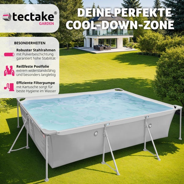 Swimming Pool tectake Summertime rechteckig 300 x 207 cm