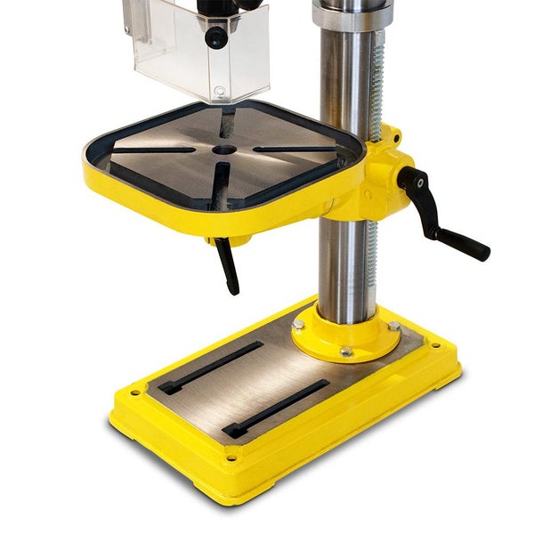 Standbohrmaschine mit Arbeitstisch und Sicherheitsvorrichtung