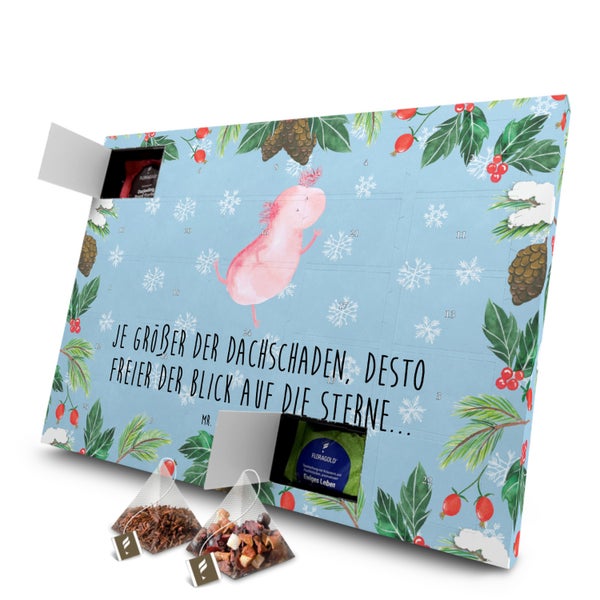 Mr. & Mrs. Panda Tee Adventskalender Axolotl Tanzen - Blau Pastell