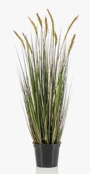 Künstliches Lampenputzergras mit detailgetreuen Ähren und grünen Halmen.