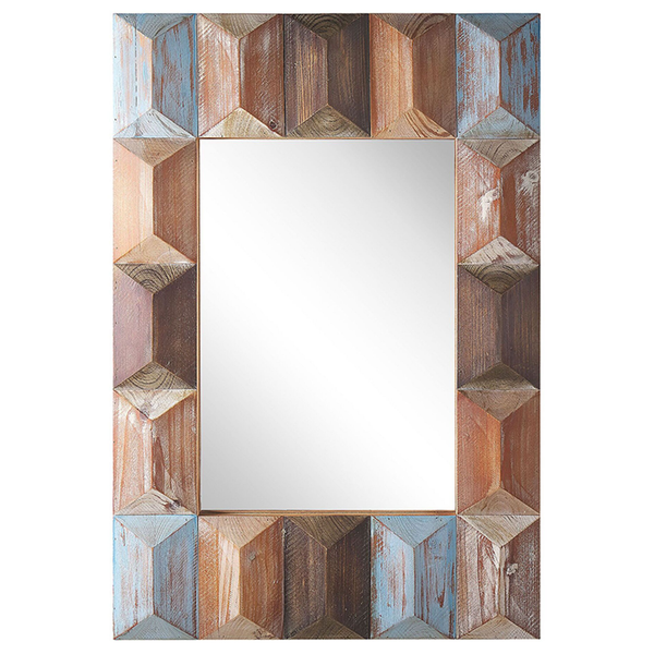 Wandspiegel HIZOTE 63 cm 90 cm Holz Braun