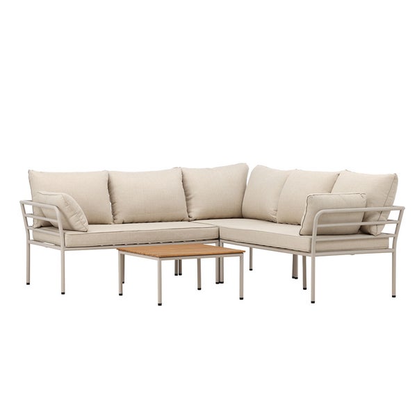 Penh Lounge-Set beige. 198 X 198 X 60 cm