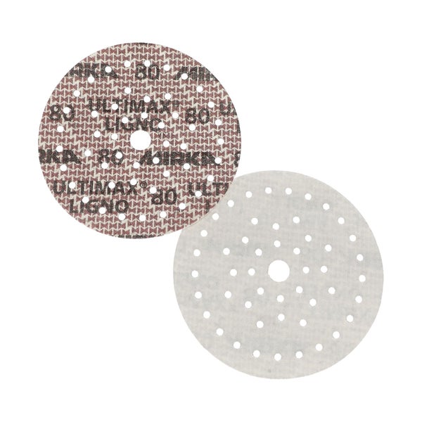 Mirka Ultimax Ligno Ø 150mm Schleifscheiben Klett Multifit / Korn 80 / 100 Stück / Multi-Lochung / zum Schleifen von Holzoberflächen