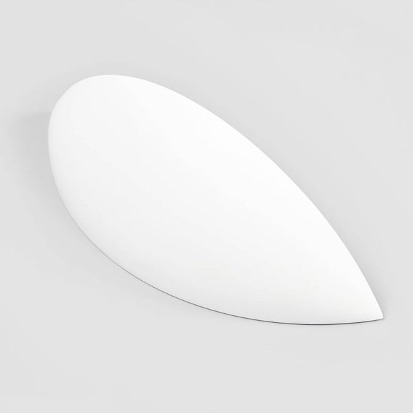 Wandleuchte in Tropfenform aus weißem Gips