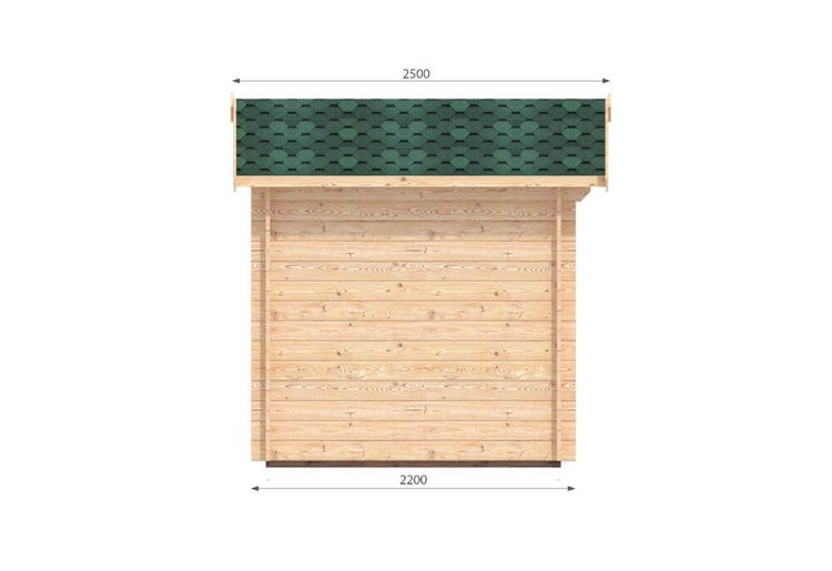 Alpholz Gerätehaus Bedford Gartenhaus aus Holz in natur, Holzhaus mit 28 mm Wandstärke Blockbohlenhaus imprägniert 2,5x3m
