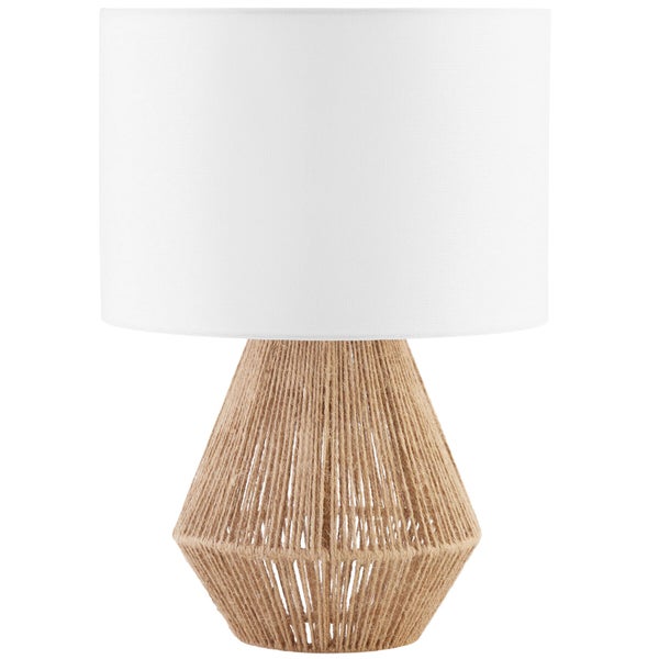 tectake Lignea Lux Tischleuchte Lignea Lux aus Jute im Boho-Stil, 60W 32 x 45 cm natur