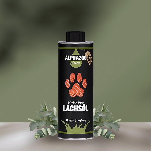 ALPHAZOO Premium Lachsöl 250ml für Hunde und Katzen I Natürliches Omega-3 Fischöl