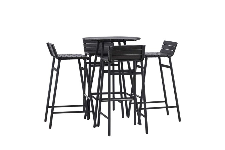 Mexico Lounge-Set 5 Teile schwarz. 65 X 65 X 95 cm