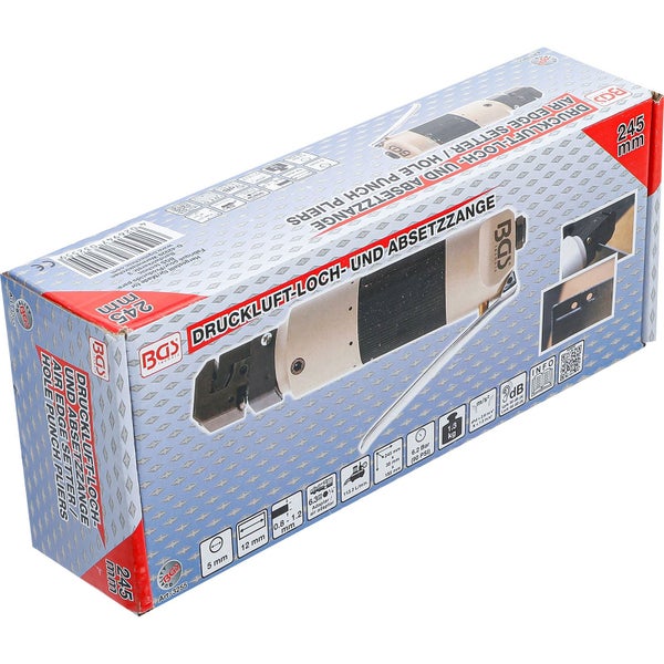 Verpackung einer BGS Druckluft-Loch- und Absetzzange
