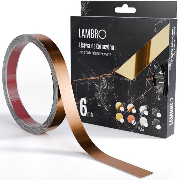 Lambro Dekorleiste aus Edelstahl mit Verpackung