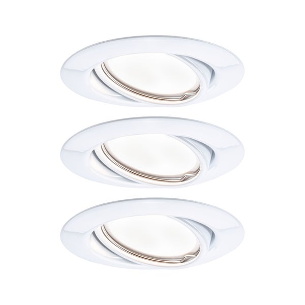 LED Einbauleuchte Base Basisset schwenkbar rund 90mm 20° GU10 3x5W 3x350lm 230V 3000K Weiß