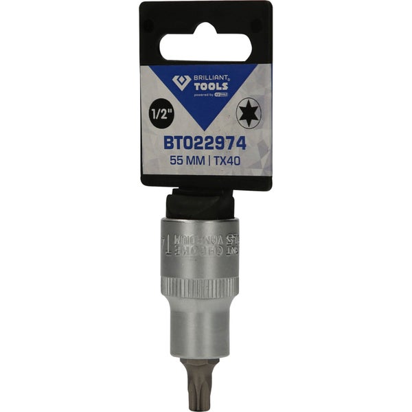 Brilliant Tools Steckschlüssel Einsatz mit TX40 Profil und 55 mm Länge