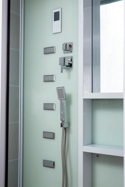 Home Deluxe - Dampfdusche - WHITE LUXORY XL - Maße: 120 x 90 x 220 cm - inkl. Regendusche und Handbrause I Duschkabine, Duschtempel, Dampffunktion