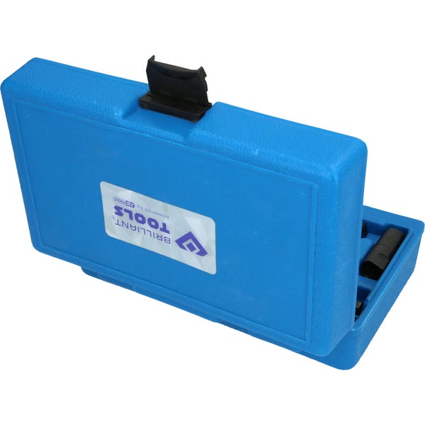 Werkzeugsatz für die Demontage von Radlagern in einer blauen Box