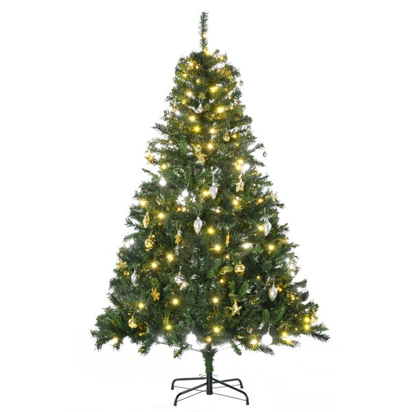 HOMCOM Weihnachtsbaum, Ø 112 x H180 cm, PVC, Grün