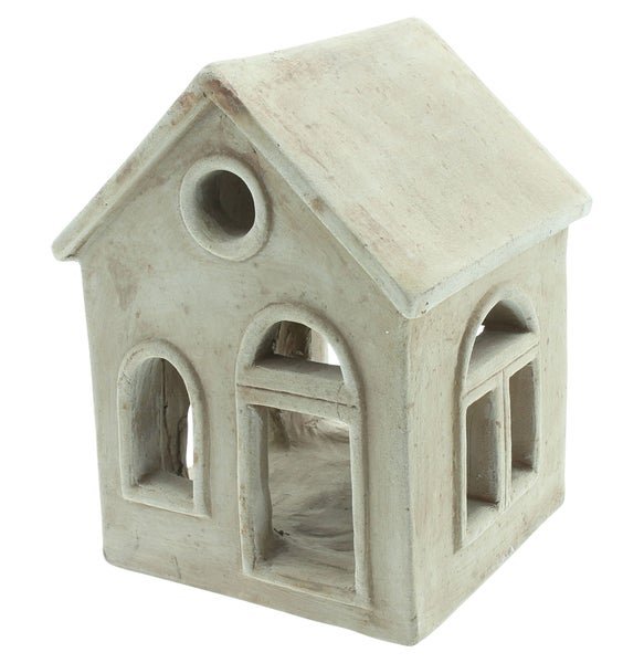 FRANK FLECHTWAREN | Terracotta-Haus Lichterzauber, TERRACOTTA, 18 x 18 x 23 cm